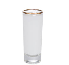 Load image into Gallery viewer, 2.5oz Sublimation Shooter Shot Glass With Gold Rim