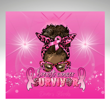Load image into Gallery viewer, Breast Cancer Survivor Tumbler Wrap Digital Product