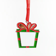 Load image into Gallery viewer, Present Shaped Sublimation Christmas Ornament