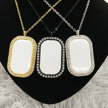 Load image into Gallery viewer, Dog Tag Bling Rhinestone Sublimation Necklace