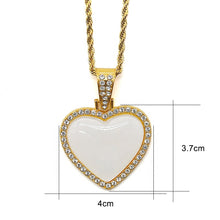 Load image into Gallery viewer, Heart Bling Rhinestone Sublimation Necklace