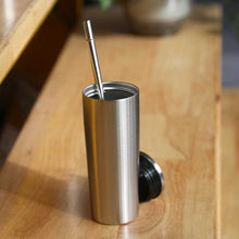 Load image into Gallery viewer, 20oz Skinny Straight Silver Sublimation Tumbler