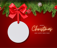 Load image into Gallery viewer, Christmas Round Sublimation Ornament