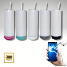 Load image into Gallery viewer, Bluetooth Sublimation Tumbler 20oz