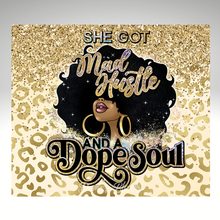 Load image into Gallery viewer, Mad Hustle and A Dope Soul Gold Tumbler Wrap Digital Product