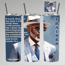 Load image into Gallery viewer, Praises Debonair Guy Blue Suit Tumbler Digital Design Product
