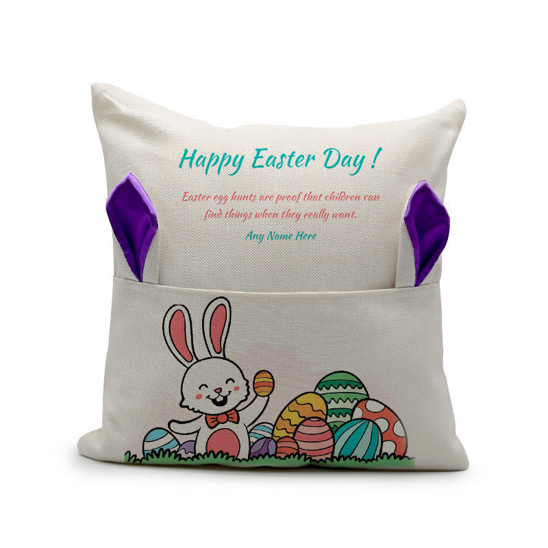 Easter Bunny Ear Sublimation Pillow Cover