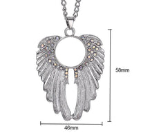 Load image into Gallery viewer, Angel Wings Iridescent Bling Sublimation Necklace
