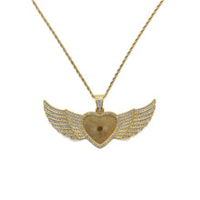 Load image into Gallery viewer, Angel Wing Bling/Rhinestone Sublimation Necklace
