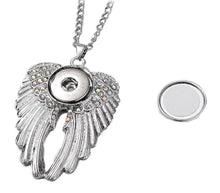 Load image into Gallery viewer, Angel Wings Iridescent Bling Sublimation Necklace
