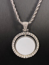Load image into Gallery viewer, Rotating Round Bling Rhinestone Sublimation Necklace
